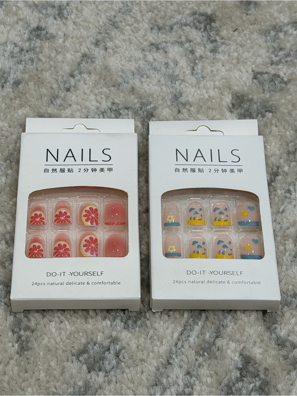 2-Pack Press-On Nails 24 Pc